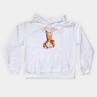 Coffee On The Brain Kids Hoodie